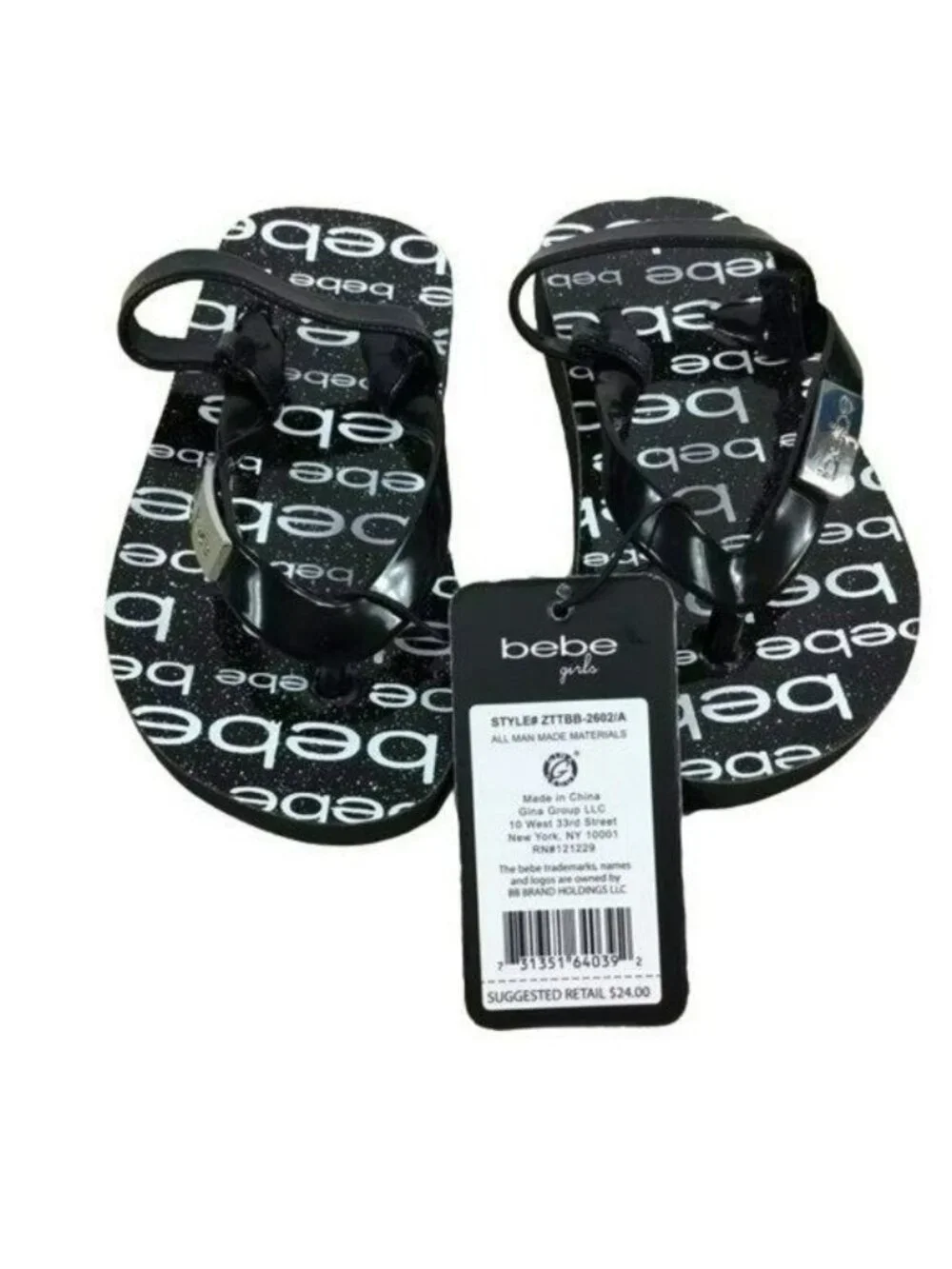 Bebe Shoes Girls Toddler Jelly Flip Flop Sandals New